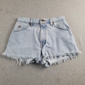 Vintage Levi's  37910 Cut-Off Jean Shorts Women Size 5 Orange Tab Regular Frayed